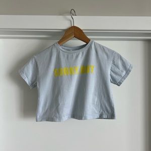 Girls Zara crop top set.